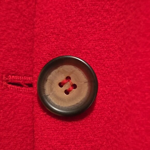 VTG Red Wool Cashmere Blazer Sz10 Jacket Harve Bernard Ukraine Cottage Fairy Lux - Picture 6 of 11